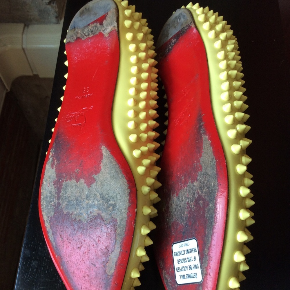 Christian Louboutin Spiked Pigalle Ballet Flats - Picture 5 of 8